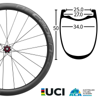 35% Off 50mm Deep 34mm Wide 1350gr Tubeless Able Carbon Wheelset & Free Shipping Worldwide